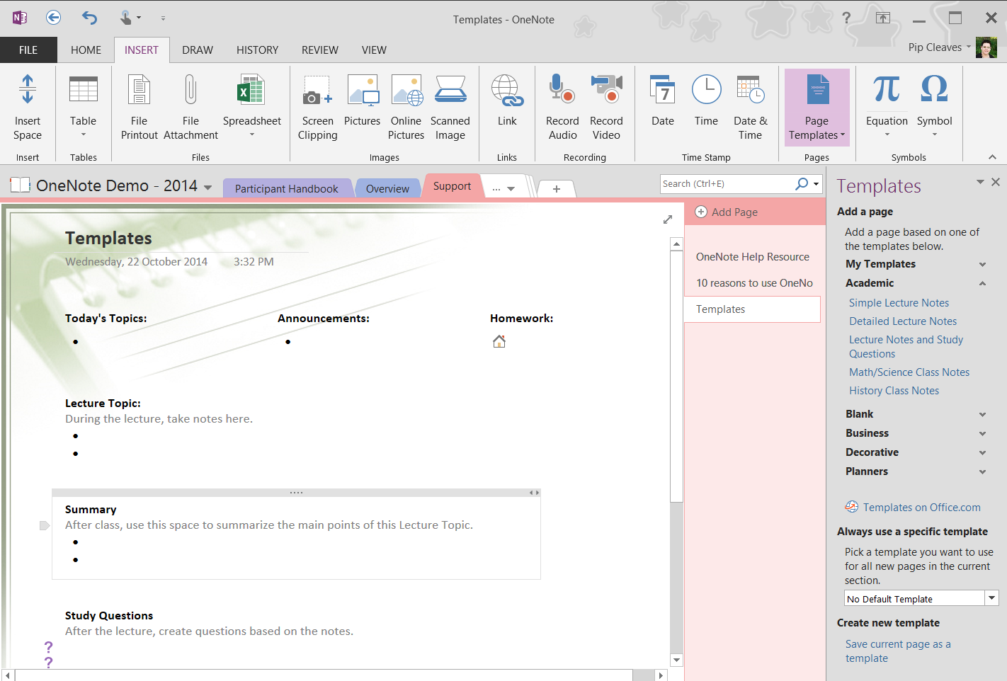 Best onenote page templates